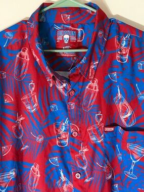 Dixxon The Mixer Party Shirt 4XL Button Up Cocktail Hawaiian Style Mens
